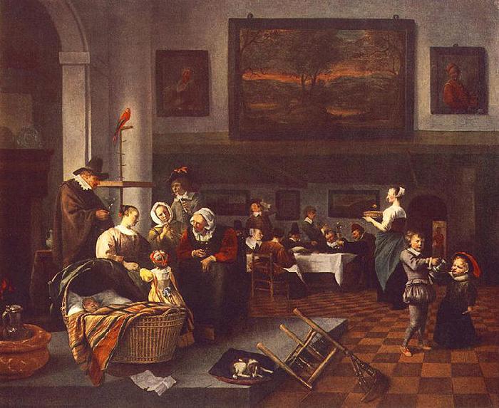Jan Steen Christening oil painting picture